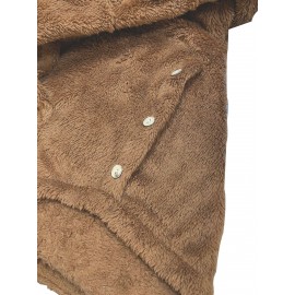 Plus Size, Plus Size Women's Autumn Winter -Lined Thickened Hooded Hand- Sweatshirt