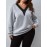 [Plus Size Sweatshirt] Plus Size, Autumn and Winter New European Style Plus Size Solid Color V-Neck Lace Elegant Pullover Sweatshirt for Women