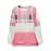 Plus Size, Plus Size Women's Casual Plaid Print Zip-Up Sweatshirt - Round Neck Long Sleeve Two-Tone Color Block (Pink & White) with Zipper Detail, Machine Washable All-Season Comfort