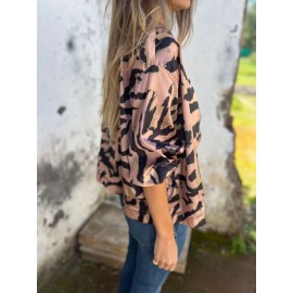 Women's Plus-Size Zebra Print Blazer Jacket - Full-Zip Front Closure, Golden-Tone Zipper & Black/White Stripes, All-Season Casual to Semi-Formal Outerwear, Machine Washable Tunic-like Jacket for Women (No Bulk, Structured Fit) - Medium Stretch Fabric, Full-Length Zipper, Chic & Versatile Design, Suitable for Layering or Standalone Wear, Plus-Size Friendly, Eye-Catching Zebra Stripe Jacket